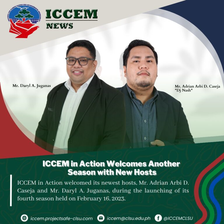 ICCEM IN ACTION WELCOMES ANOTHER SEASON WITH NEW HOSTS.