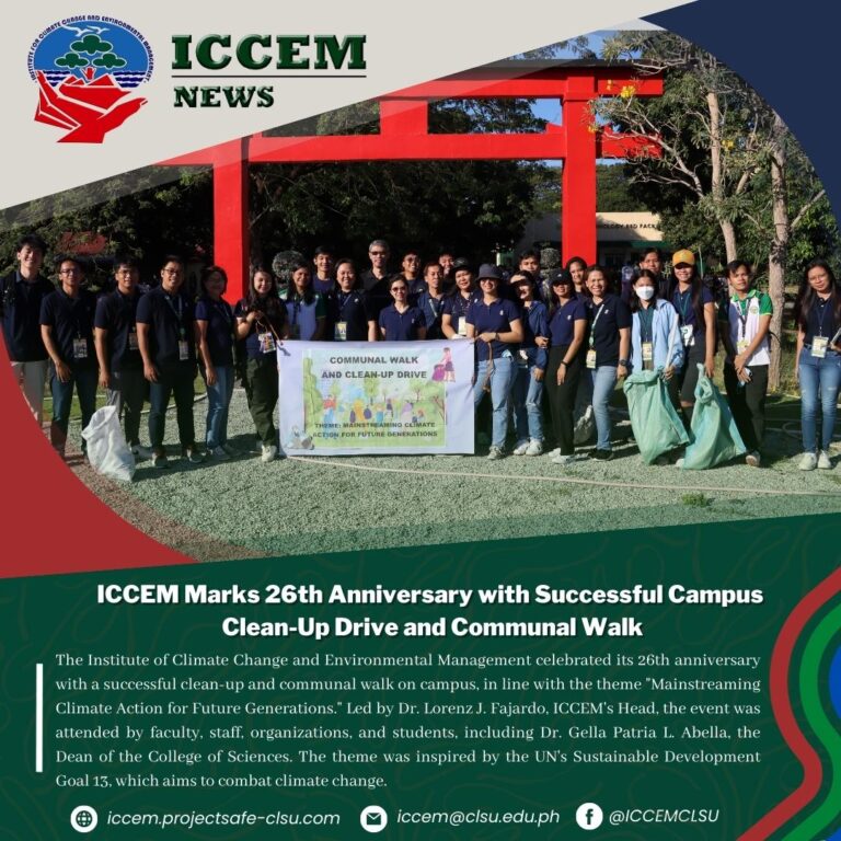 ICCEM celebrates 26th Anniversary through a Communal Walk and Clean-up Drive.