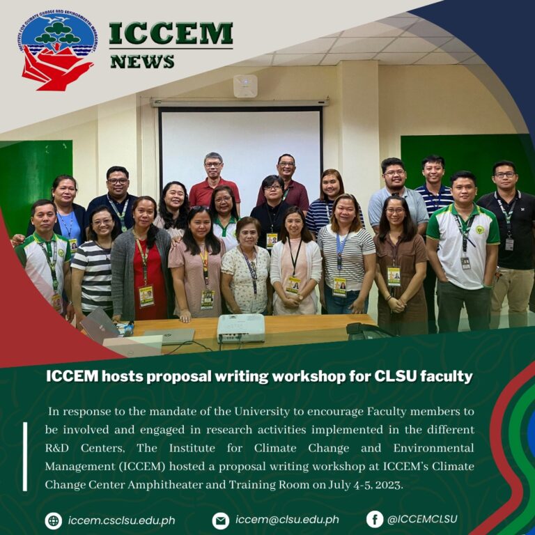 ICCEM hosts proposal writing workshop for CLSU faculty