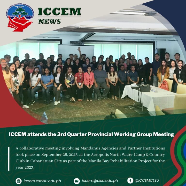 ICCEM attends the 3rd Quarter Provincial Working Group Meeting