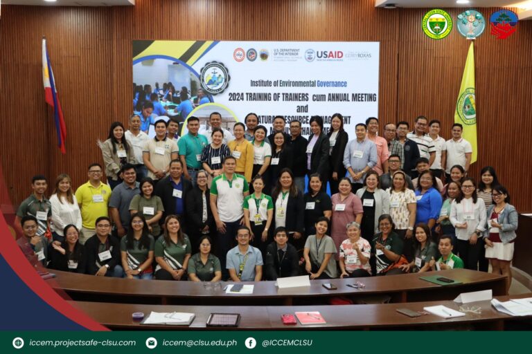 Tanggol Kalikasan, in coordination with CLSU IEG, spearheaded by ICCEM, COS, conducted the Day 1 activities for the 2024 Institute of Environmental Governance Training of Trainers cum Annual Meeting and Natural Resource Management Module Enhancement at the R&E Amphitheater, CLSU.